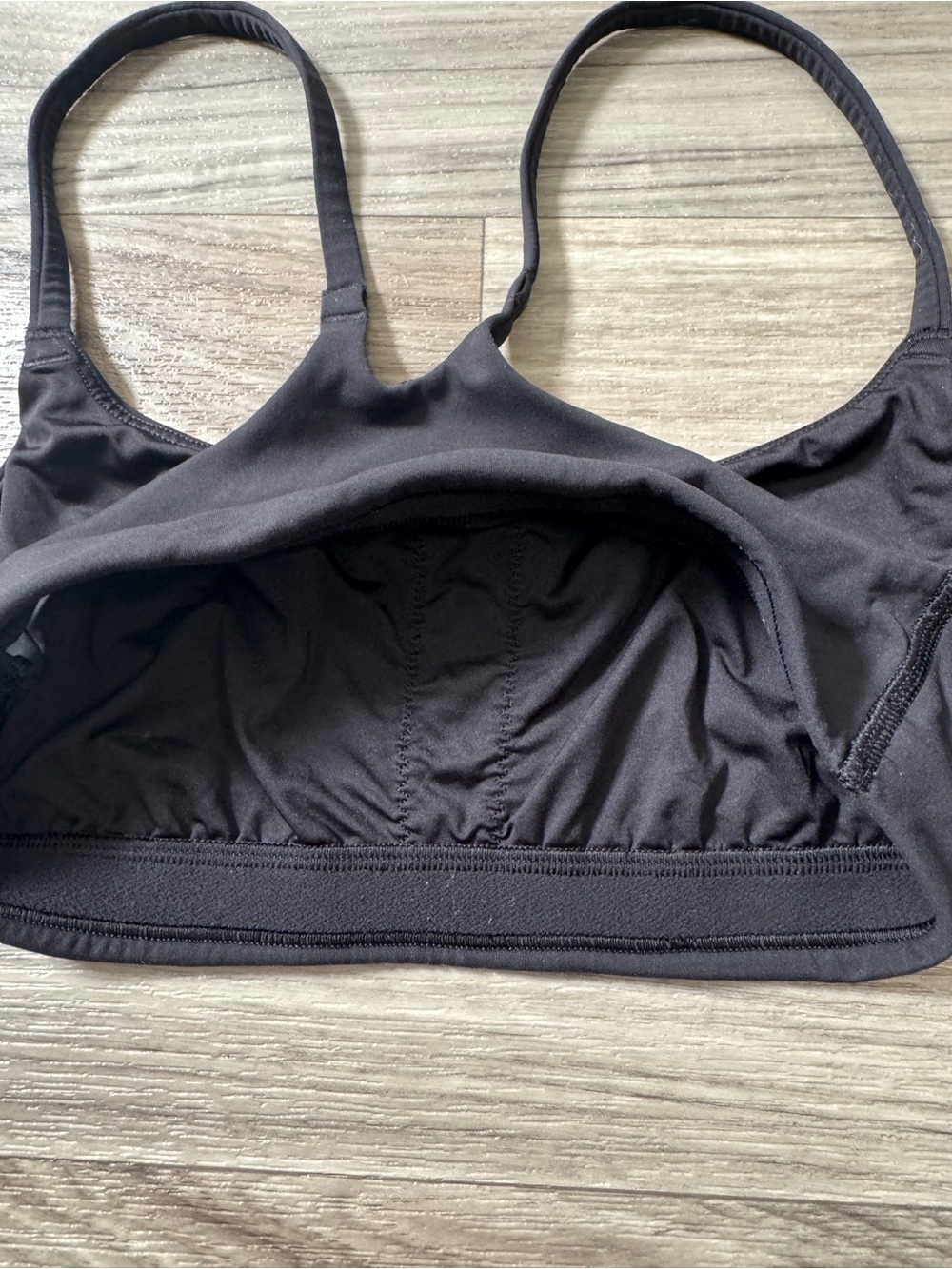 Lululemon Wunder Train Strappy Racer Bra in Black Light Support Size 4 - Picture 4 of 4